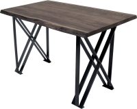 Обеденный стол Buro7 Призма с обзолом 120x80x76 (дуб мореный/черный) - 