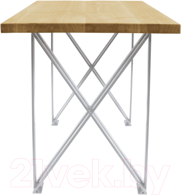 Обеденный стол Buro7 Призма Классика 150x80x76 (дуб натуральный/белый)