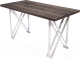 Обеденный стол Buro7 Призма Классика 150x80x76 (дуб мореный/белый) - 