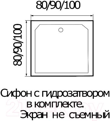 

Душевой поддон RIVER, Tana 100/15