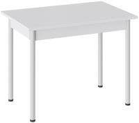 Обеденный стол ТриЯ Родос тип 1 с опорой (белый муар/белый) - 
