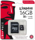 Миниатюра изображения товара Карта памяти Kingston microSDHC 16GB UHS-I Class 10 + SD Adapter (SDCIT/16GB)