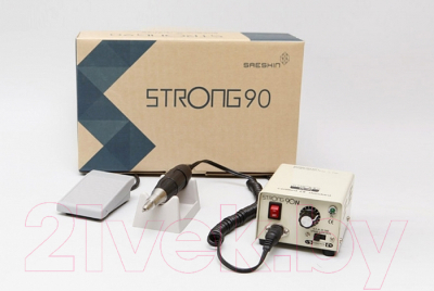 Аппарат для маникюра STRONG 90N/102 с педалью в коробке 35000 об/мин
