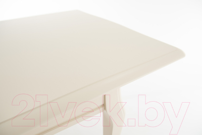 Обеденный стол Аврора Кабриоль 120x80 (тон 71/жемчуг)