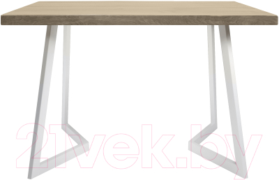 Обеденный стол Buro7 Уиллис Классика 110x80x74 (дуб беленый/белый)