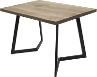 Обеденный стол Buro7 Уиллис Классика 110x80x74 (дуб беленый/черный) - 