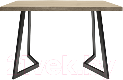Обеденный стол Buro7 Уиллис Классика 110x80x74 (дуб беленый/черный)