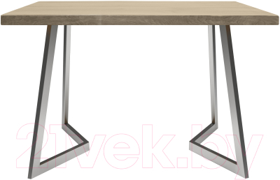 Обеденный стол Buro7 Уиллис Классика 110x80x74 (дуб беленый/серебристый)