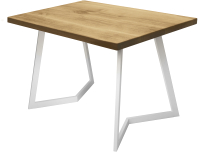Обеденный стол Buro7 Уиллис Классика 110x80x74 (дуб натуральный/белый) - 