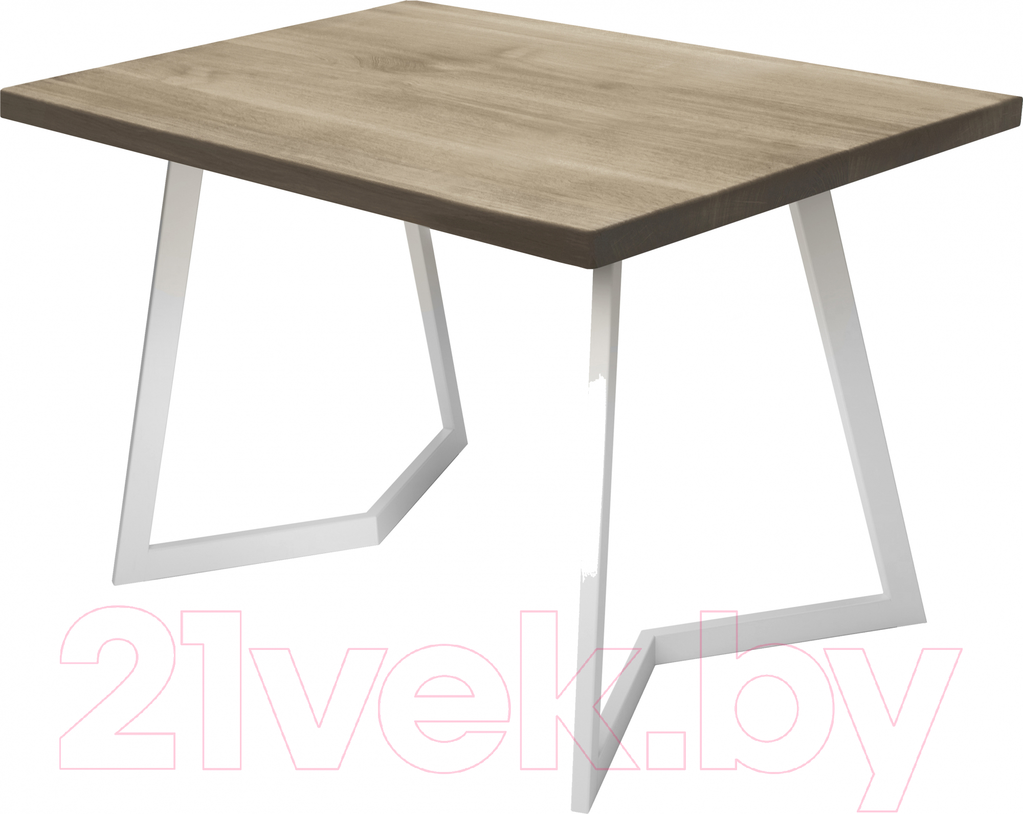 Обеденный стол Buro7 Уиллис Классика 120x80x74 (дуб беленый/белый)