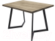 Обеденный стол Buro7 Уиллис Классика 120x80x74 (дуб беленый/черный) - 