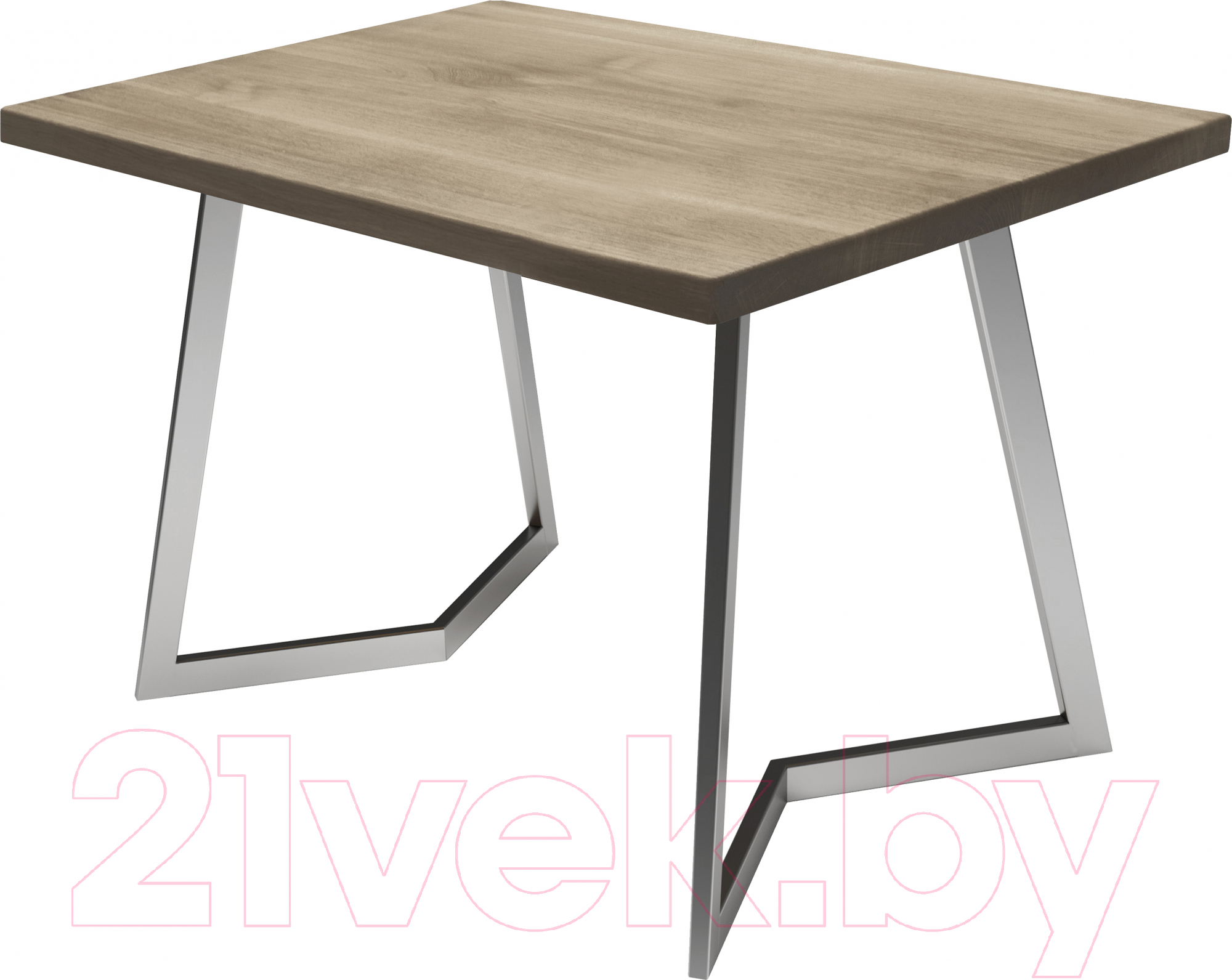 Обеденный стол Buro7 Уиллис Классика 120x80x74 (дуб беленый/серебристый)