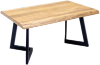 Обеденный стол Buro7 Уиллис Классика 120x80x74 (дуб натуральный/черный) - 