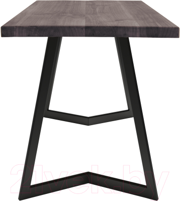 Обеденный стол Buro7 Уиллис Классика 120x80x74 (дуб мореный/черный)