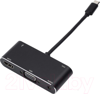 Кабель/переходник ATcom AT2810 Type-C(m) - HDMI+VGA+USB (0.1м)