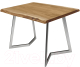 Обеденный стол Buro7 Уиллис с обзолом 120x80x74 (дуб натуральный/серебристый) - 