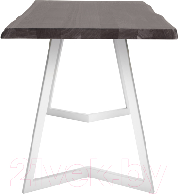 Обеденный стол Buro7 Уиллис с обзолом 120x80x74 (дуб мореный/белый)