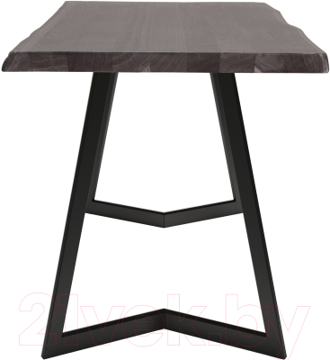 Обеденный стол Buro7 Уиллис с обзолом 120x80x74 (дуб мореный/черный)