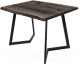 Обеденный стол Buro7 Уиллис с обзолом и сучками 120x80x74 (дуб мореный/черный) - 