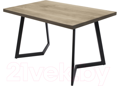 Обеденный стол Buro7 Уиллис Классика 150x80x74 (дуб беленый/черный)