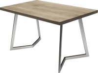 Обеденный стол Buro7 Уиллис Классика 150x80x74 (дуб беленый/серебристый) - 