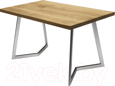 Обеденный стол Buro7 Уиллис Классика 150x80x74 (дуб натуральный/серебристый)