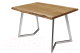 Обеденный стол Buro7 Уиллис с обзолом 150x80x74 (дуб натуральный/серебристый) - 