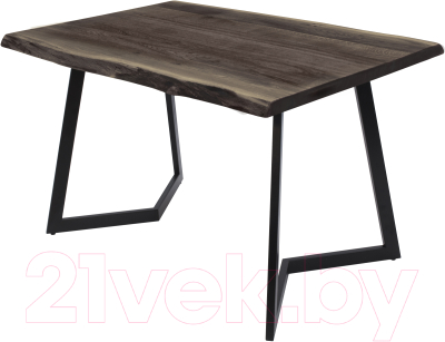 Обеденный стол Buro7 Уиллис с обзолом 150x80x74 (дуб мореный/черный)