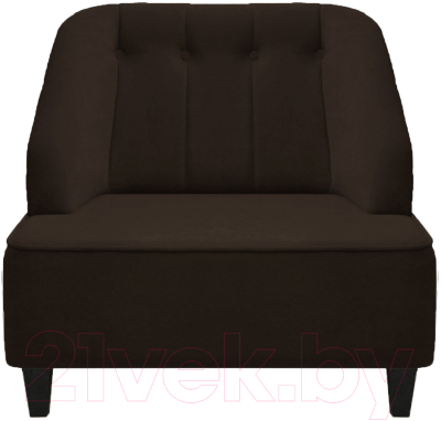 Кресло мягкое Brioli Дино П (B74/коричневый)