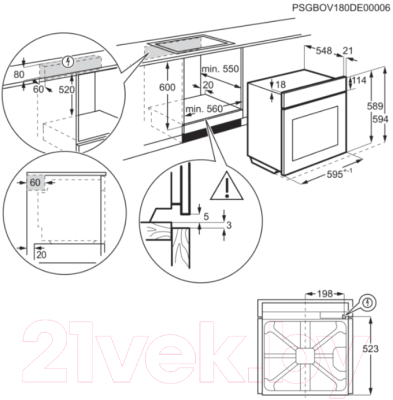 Электрический духовой шкаф Electrolux OEM3H40TX