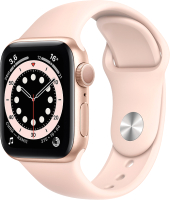 Умные часы Apple Watch Series 6 GPS 40mm / MG123 (алюминий золотой/розовый песок) - 