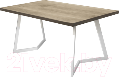 Обеденный стол Buro7 Уиллис Классика 180x80x74 (дуб беленый/белый)