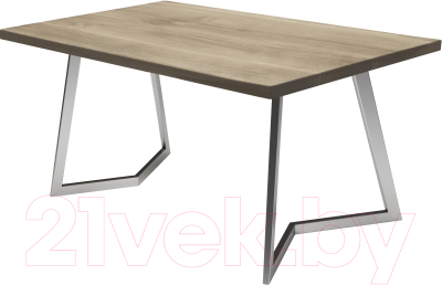 Обеденный стол Buro7 Уиллис Классика 180x80x74 (дуб беленый/серебристый)