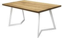 Обеденный стол Buro7 Уиллис Классика 180x80x74 (дуб натуральный/белый) - 