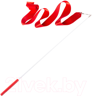 Лента для художественной гимнастики с палочкой Amely AGR-201 (4м, красный)