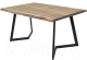 Обеденный стол Buro7 Уиллис с обзолом 180x80x74 (дуб беленый/черный) - 