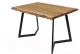 Обеденный стол Buro7 Уиллис с обзолом 150x80x74 (дуб натуральный/черный) - 