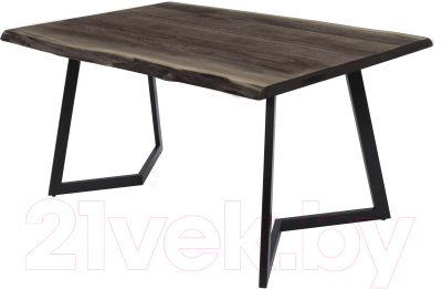 Обеденный стол Buro7 Уиллис с обзолом 180x80x74 (дуб мореный/черный)