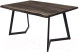 Обеденный стол Buro7 Уиллис с обзолом 180x80x74 (дуб мореный/черный) - 