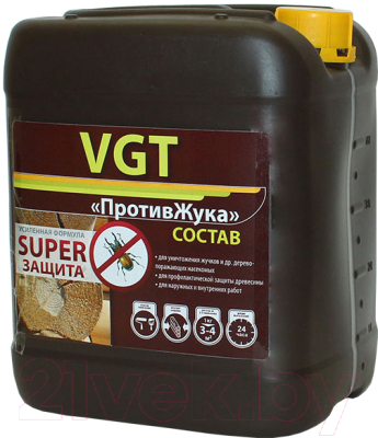Пропитка для дерева VGT Биоцидный состав против жука (5кг)