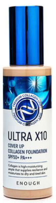 Тональный крем Enough Ultra X10 Cover Up Collagen Foundation SPF50+ PA+++ тон 21 (100мл)