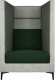 Кресло мягкое Brioli Дирк (J20-J8/серый/зеленые вставки) - 