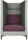 Кресло мягкое Brioli Дирк (J20-J10/серый/сиреневые вставки) - 
