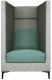 Кресло мягкое Brioli Дирк (J20-J14/серый/голубые вставки) - 