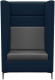 Кресло мягкое Brioli Дирк (L18-L20/синий/серые вставки) - 