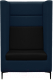 Кресло мягкое Brioli Дирк (L18-L22/синий/черные вставки) - 
