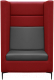 Кресло мягкое Brioli Дирк (L19-L20/красные/серые вставки) - 