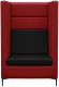 Кресло мягкое Brioli Дирк (L19-L22/красные/черные вставки) - 