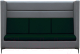 Диван Brioli Дирк трехместный (L21-L15/серый/зеленые вставки) - 