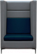 Кресло мягкое Brioli Дирк (L21-L18/серый/синие вставки) - 